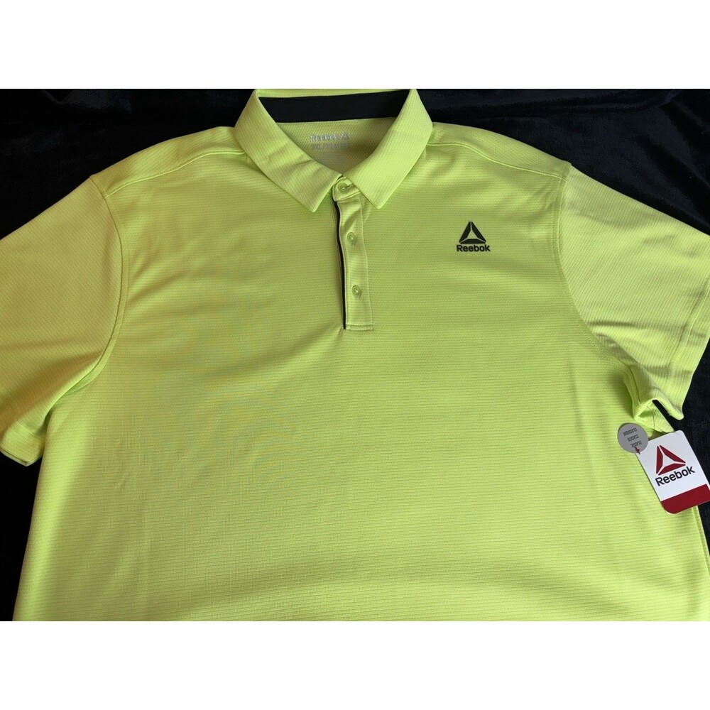 Reebok Performance Polo Men's Size 3XL NWT Sharp Neon Golf Shirt